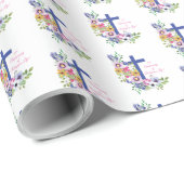 Personalisieren, 35-jähriges religiöses Leben Geschenkpapier (Rolleneckpunkt)