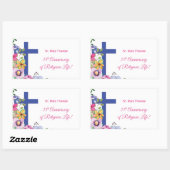 Personalisieren, 35-jähriges religiöses Leben Rechteckiger Aufkleber (Blatt)