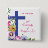 Personalisieren, 40. Jubiläum Nun religiöses Leben Button (Vorderseite)