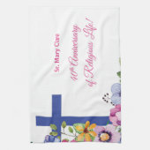 Personalisieren, 40. Jubiläum Nun religiöses Leben Geschirrtuch (Vertikal)