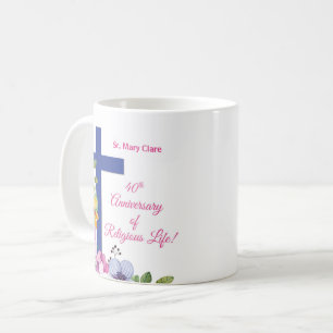 Personalisieren, 40. Jubiläum Nun religiöses Leben Kaffeetasse