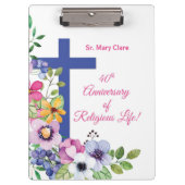 Personalisieren, 40. Jubiläum Nun religiöses Leben Klemmbrett (Vorderseite)