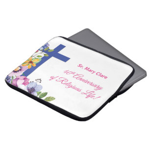 Personalisieren, 40. Jubiläum Nun religiöses Leben Laptopschutzhülle