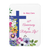 Personalisieren, 40. Jubiläum Nun religiöses Leben Magnet (Vertikal)