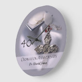 Personalisieren, 40. Ordination Jubiläum Glückwuns Große Wanduhr (Winkel)