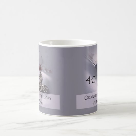 Personalisieren, 40. Ordination Jubiläum Glückwuns Kaffeetasse (Mittel)