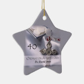 Personalisieren, 40. Ordination Jubiläum Glückwuns Keramik Ornament (Rechts)