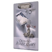 Personalisieren, 40. Ordination Jubiläum Glückwuns Klemmbrett (Links)