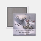 Personalisieren, 40. Ordination Jubiläum Glückwuns Magnet (Vorderseite/Rückseite)