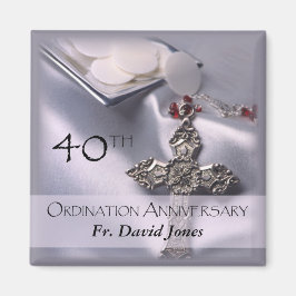 Personalisieren, 40. Ordination Jubiläum Glückwuns Magnet