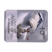 Personalisieren, 40. Ordination Jubiläum Glückwuns Magnet (Horizontal)