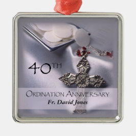 Personalisieren, 40. Ordination Jubiläum Glückwuns Ornament Aus Metall