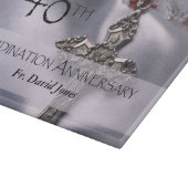 Personalisieren, 40. Ordination Jubiläum Glückwuns Schneidebrett (Ecke)