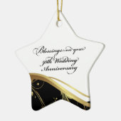 Personalisieren, 50. Hochzeit Jahrestag Religious Keramikornament (Links)