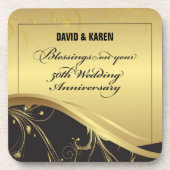 Personalisieren, 50. Hochzeit Jahrestag Religious Untersetzer (Vorderseite)