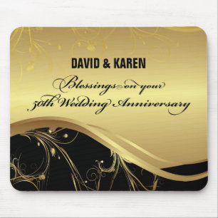 Personalisieren, 50. Hochzeitstag religiös Mousepad