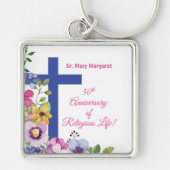 Personalisieren, 50. Jubiläum Nun religiöses Leben Schlüsselanhänger (Vorne)