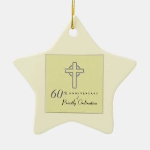 Personalisieren, 60. Geburtstag des Priesters verk Keramik Ornament