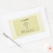 Personalisieren, 60. Geburtstag des Priesters verk Rechteckiger Aufkleber (Umschlag)