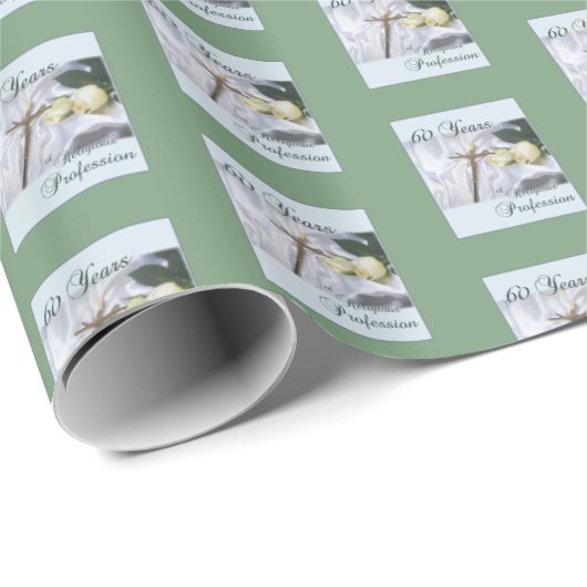 Personalisieren, 60 Jahre religiöser Berufe Geschenkpapier (Rolleneckpunkt)