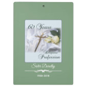 Personalisieren, 60 Jahre religiöser Berufe Klemmbrett (Rückseite)