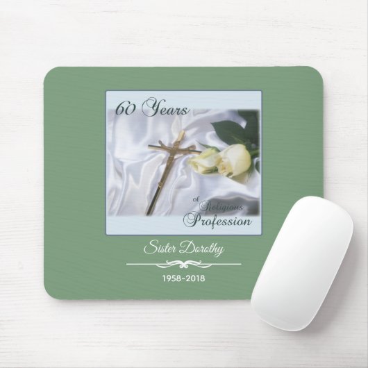 Personalisieren, 60 Jahre religiöser Berufe Mousepad (Mit Mouse)
