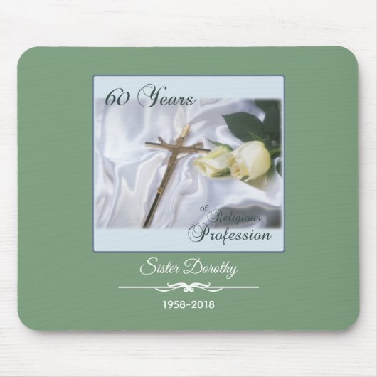 Personalisieren, 60 Jahre religiöser Berufe Mousepad (Vorne)