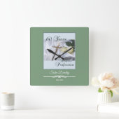 Personalisieren, 60 Jahre religiöser Berufe Quadratische Wanduhr (Zuhause)