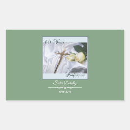 Personalisieren, 60 Jahre religiöser Berufe Rechteckiger Aufkleber