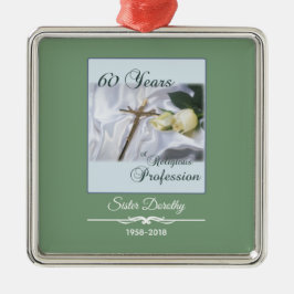 Personalisieren, 60 Jahre religiöser Berufe Silbernes Ornament