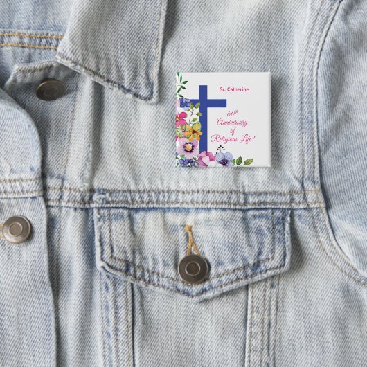 Personalisieren, 60. Jubiläum Nun religiöses Leben Button (Beispiel)