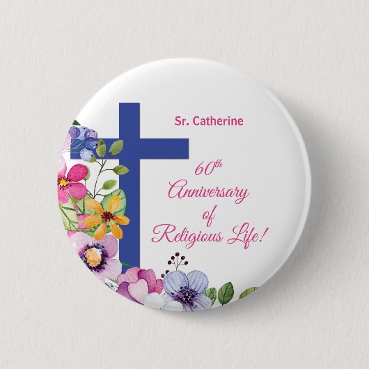 Personalisieren, 60. Jubiläum Nun religiöses Leben Button (Vorderseite)