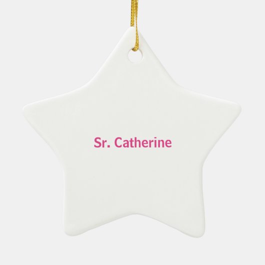 Personalisieren, 60. Jubiläum Nun religiöses Leben Keramik Ornament (Hinten)