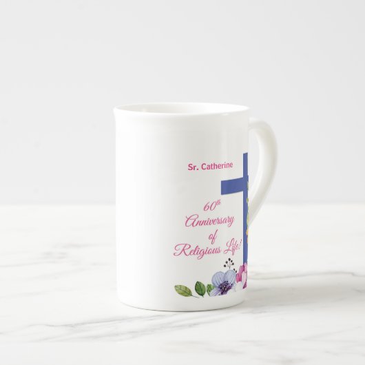 Personalisieren, 60. Jubiläum Nun religiöses Leben Porzellantasse (Vorderseite Rechts)