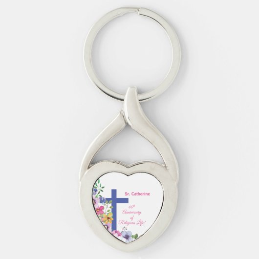 Personalisieren, 60. Jubiläum Nun religiöses Leben Schlüsselanhänger (Vorderseite)