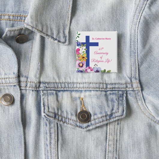 Personalisieren, 65-jähriges religiöses Leben Button (Beispiel)