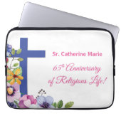 Personalisieren, 65-jähriges religiöses Leben Laptopschutzhülle (Vorderseite)