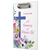 Personalisieren, 70. Jubiläum Nun religiöses Leben Klemmbrett (Links)