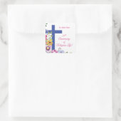 Personalisieren, 70. Jubiläum Nun religiöses Leben Quadratischer Aufkleber (Tasche)