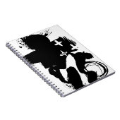 PERSONALISIEREN: Abstraktes Malen monochromatisch Notizblock (Rechte Seite)