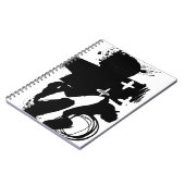 PERSONALISIEREN: Abstraktes Malen monochromatisch Notizblock (Linke Seite)