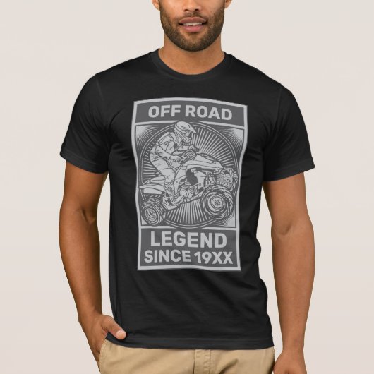 Personalisieren ATV Off Road Legend Custom Birthda T-Shirt (Vorderseite)