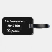 Personalisieren. Auf Flitterwochen! Gepäckanhänger (Rückseite horizontal)