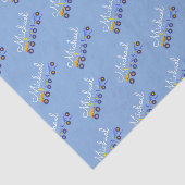 Personalisieren Baby Boy Name Truck Soft Blue Seidenpapier (Ausschnitt)