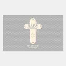 Personalisieren, Baby Dedication Cream & Gray Cros