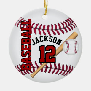 Personalisieren ⚾ Baseball Keramik Ornament