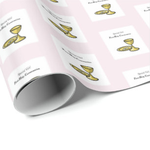 Personalisieren, besonderes Mädchen, Erstkommunion Geschenkpapier