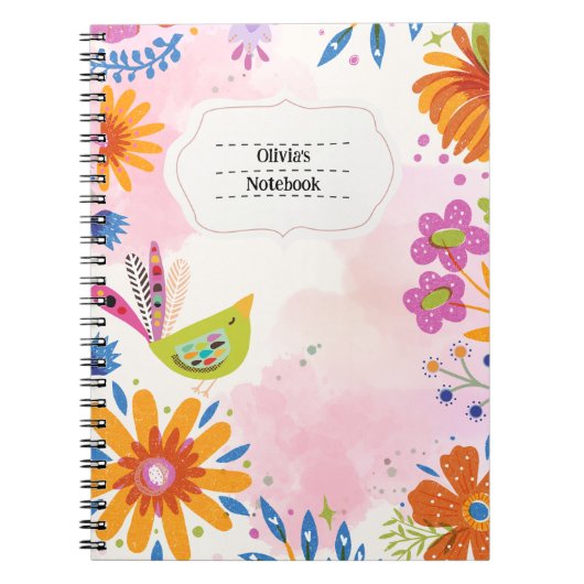 PERSONALISIEREN: Bird and Blume Notebook Journal Notizblock (Vorderseite)