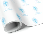 Personalisieren, Blue Boy First Heilige Kommune Cr Geschenkpapier (Rolleneckpunkt)