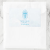 Personalisieren, Blue Boy First Heilige Kommune Cr Rechteckiger Aufkleber (Tasche)